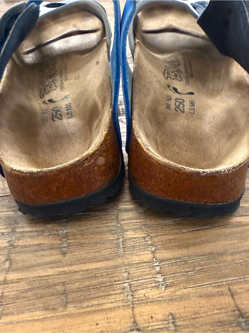 Birki’s by Birkenstock Comfort Sandals Blue White Black Size 39 - Picture 9 of 10